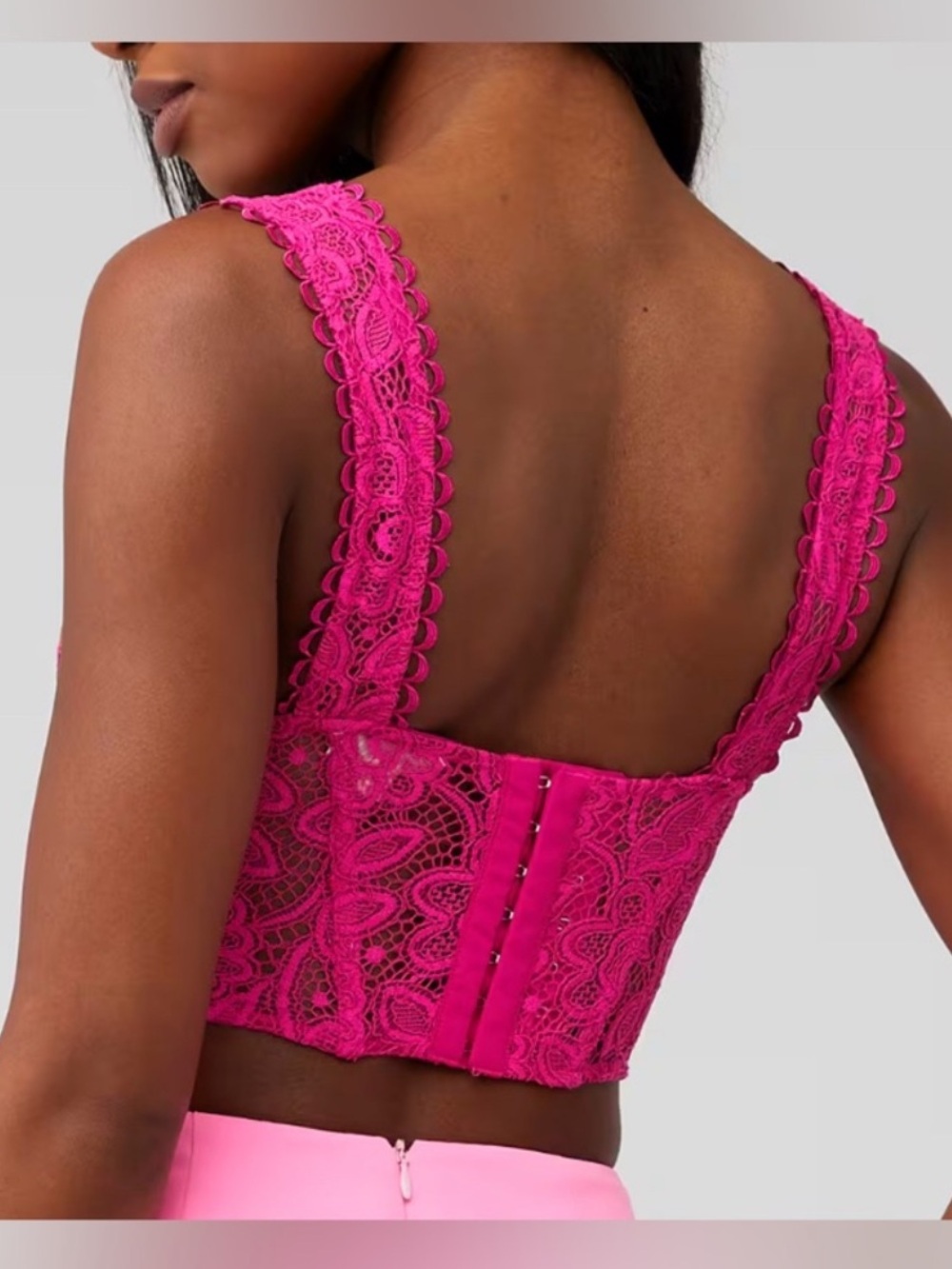 For Love and Lemons Sammie corset top pink small - Picture 2 of 5